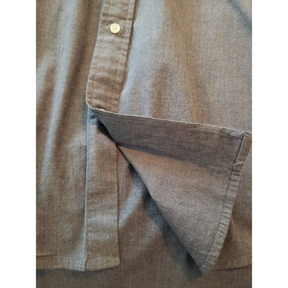 Tommy Hilfiger Mens Classic Fit Shirt Short Sleeve Blue Chambray Button XL - Picture 4 of 11